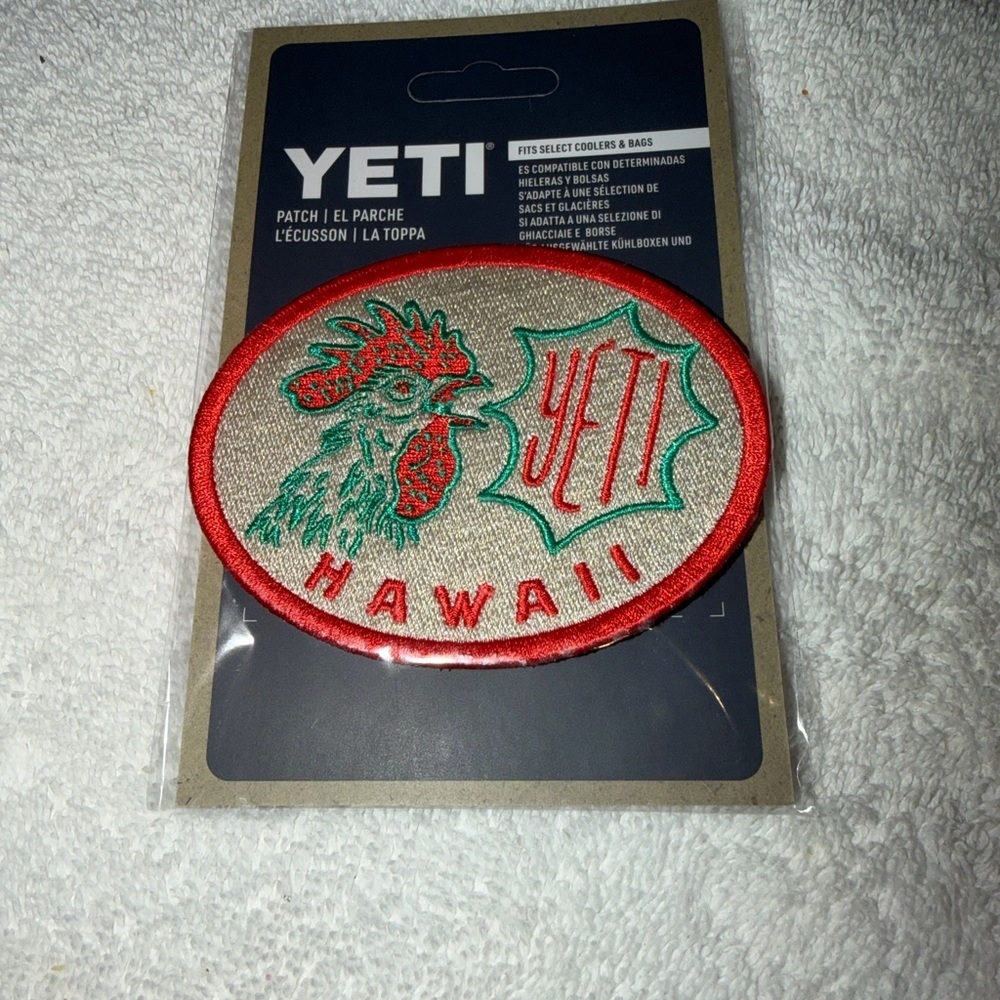 Yeti Red and Green Rooster Patch